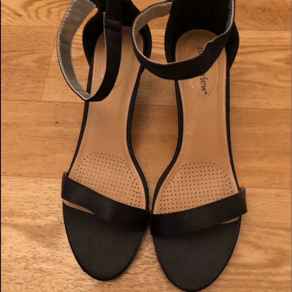 Sexy satin  sandals. 11 wide. Never worn